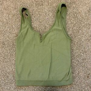 green crop top